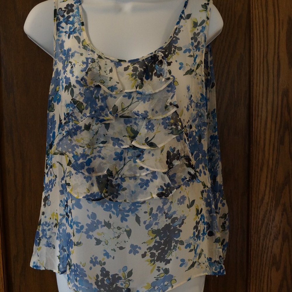 Doncaster Collection Sheer White Sleeveless Top